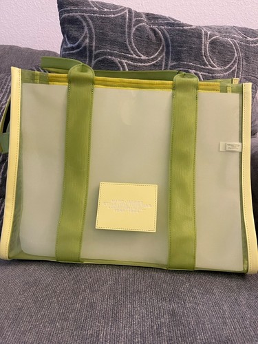 MARC JACOBS The Tote Bag Medium Neon Green Yellow PVC Clear Bag $295 - Picture 5 of 8