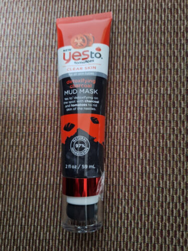 YES TO TOMATOES DETOXIFYING CHARCOAL MUD MASK 2 FL OZ NEW SEALED