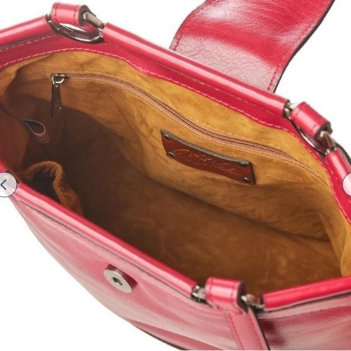 Patricia Nash Marola Lederrahmen Umhängetasche Tasche Handtasche Beuteltasche Sunset Yellow Neu mit Etikett - Bild 5 von 12