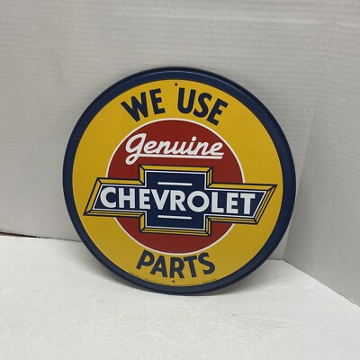 Tin Metal Sign We Use Genuine Chevrolet Parts