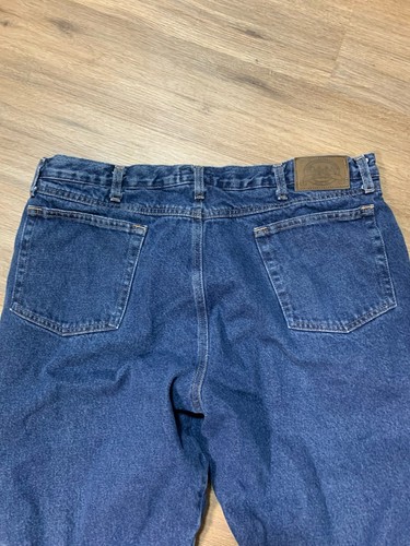 Men's Cabela's Flannel Lined Blue Denim Jeans 40 x 30 100% Cotton Workwear - Picture 11 of 12