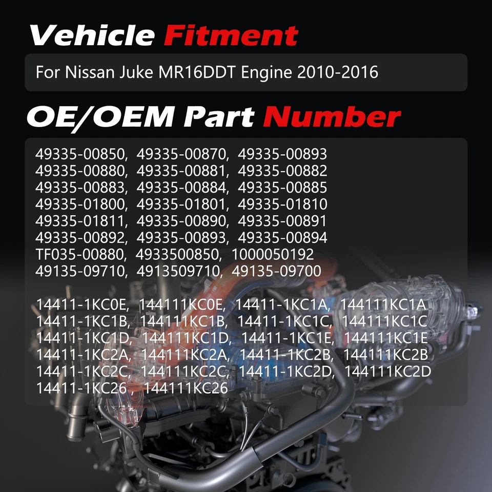 Turbo Turbocharger For Nissan Juke 2011 2012 2013 2014 2015 2016 1.6 49335-00850 Foto 2 de 4