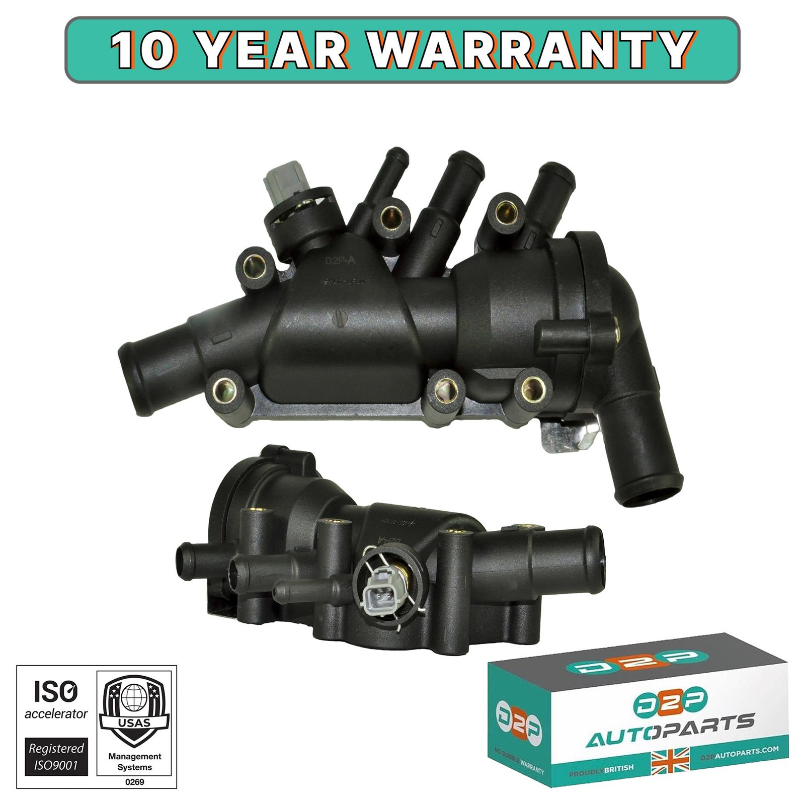 ENGINE COOLANT THERMOSTAT HOUSING + TEMP SENSOR FOR FORD KA (RB) STREET KA (RL2)