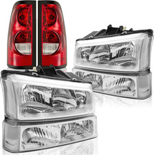 Headlights and Taillights Assembly Combo for 2003-2006 Chevy Silverado 1500 2500