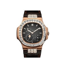 Patek Philippe Nautilus 5724R-001 Rose Gold Black Diamond Baguette Dial and