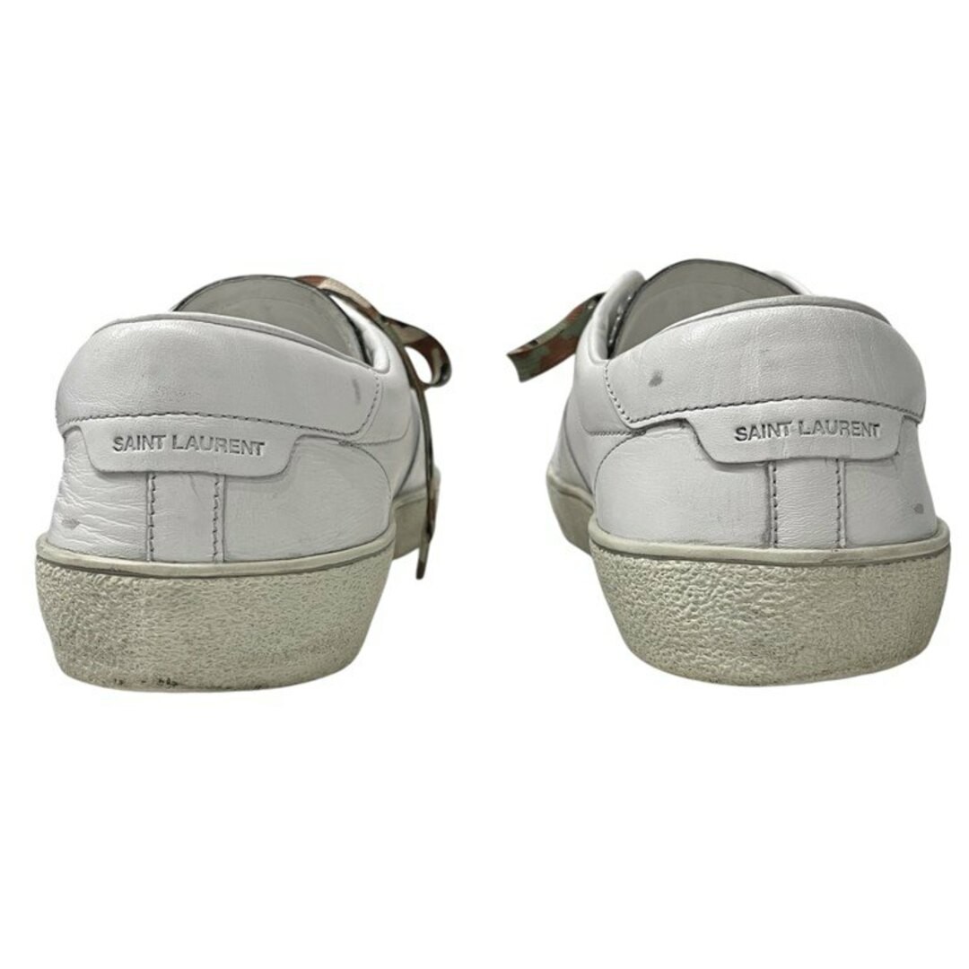 SAINT LAURENT PARIS 16SS lacci mimetici pelle di vitello borchie basse usati NE51 0