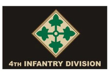 ARMY 4TH INFANTRY DIVISION 3X5 FLAG