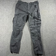 Free People Womens Size 2 Gray Ripstop Cotton Slim Cargo Utility Pants Workwear
