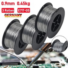 3 Rollen 0.45KG Fülldraht 0,9mm SCHWEIßDRAHT MIG/MAG - ohne Gas E71T-GS FLUX DE