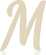 Unfinished Wooden Letters 12 Inch Large Cursive Wood Letters M Cutouts
