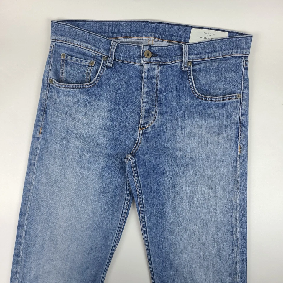Rag & Bone Jeans Mens 33x33 Standard Issue Fit 2 Slim Leg Denim M1223K510HIG - Image 2 of 4