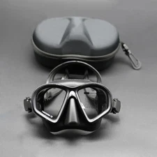 Tempered Glass Freediving Mask Snorkeling Set Foldable Snorkel J-type Diving