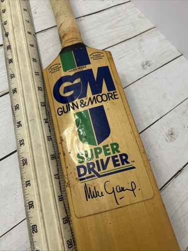 Mike Gatting Inglaterra Leyenda de Cricket Firmado a Mano Bat Gunn & Moore Super Driver 31 - Imagen 2 de 5