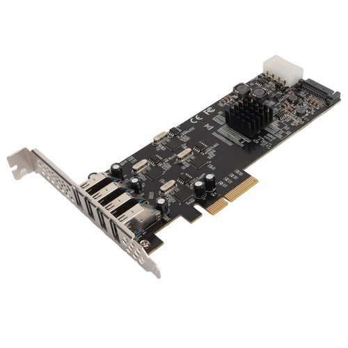 4 Port USB 3.0 PCIE Card 4 Dedicated 5Gbps Channels Support UASP LP4 Pow FY - Afbeelding 20 van 22