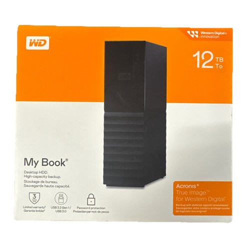 Western Digital WDBBGB0120HBK-NEWM 12TB Externe Desktop Festplatte (Schwarz)