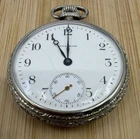 Antique 1925 Waltham Open Face Pocket Watch Silver Case Parts/Restoration