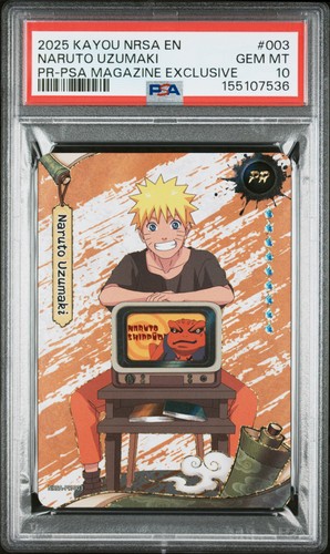 2025 KAYOU NARUTO SMRITI PSA MAGAZINE EXCLUSIVE #003 NARUTO UZUMAKI PSA 10