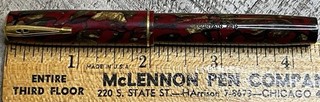 Pluma Estilográfica Waterman 92v en Rojo y Bronce 14k Stub Plumín