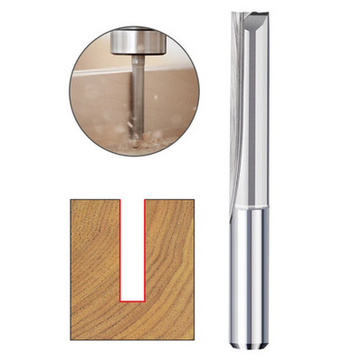 VHM Schaftfräser Geradegenutet Z=2 für MDF Holzfräser Oberfräser CNC Ø3-10mm