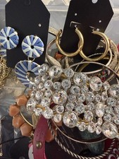 Mystery Lot Fifty 50 Pieces Of Wearable Costume Jewelry - Vintage To Modern