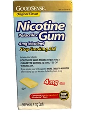 goodsense original flavor nicotine gum 4mg 50 total pieces exp feb 2026