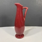 Vintage Shawnee Pottery Burgundy Red Pitcher Bud Vase USA #1168