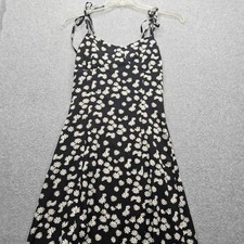 Cider Women's XS Black Floral Sleeveless Dress