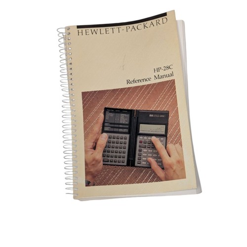 Libro de instrucciones en espiral manual de referencia vintage Hewlett Packard HP-28C - Imagen 1 de 6
