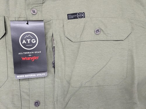 Wrangler ATG Shirt Mens 2XL Utility Convertible Sleeve Outdoor Hiking Performanc - Picture 3 of 16