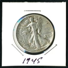 1945 Walking Liberty Half Dollar - Silver .36 oz. - VG Philadelphia Mint