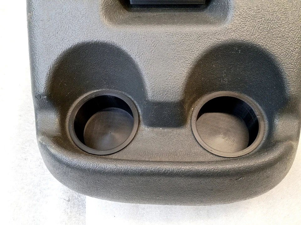 92-97 Dark/Granite Gray Center Console New Cups, Latch F150 F250 F350 Bronco - Image 2 of 4