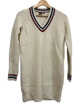 Uniqlo x Good Morning Beautiful People V-Neck Wool Knit Cricket Sweater Dress XS