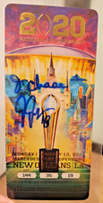 JA'MARR CHASE / JUSTIN JEFFERSON SIGNED 2020 NATIONAL CHAMPIONSHIP TICKET LSU