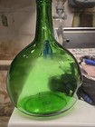 Vtg Vibrant Emerald Green, European Demijohn Glass Bottle Mid-late20th Century — photo 8