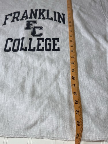Champion Reverse Weave Crewneck Sweatshirt Pullover 2X Franklin College Spellout - Picture 6 of 14