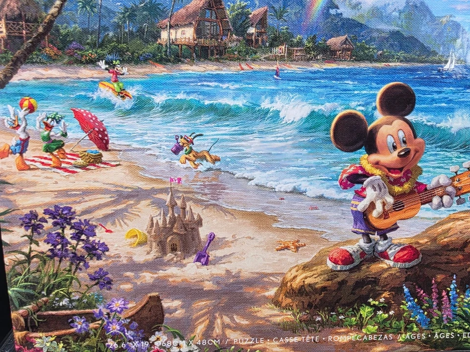 Thomas Kinkade Disney Mickey Minnie & Friends 1000pc Jigsaw Puzzle Art - Image 3 of 4