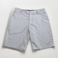 Ashworth Plaid Monotone Beige Knee Length Golf Shorts Mens 34