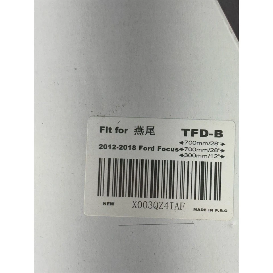 Juego nuevo de escobillas limpiaparabrisas RAINTOK TFD-B para Ford Focus 2012-2018 28”/28”/12” Foto 3 de 3