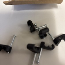 100 x Satellite Twin DOUBLE SHOTGUN Black CABLE CLIPS Coaxial Wire For Sky WF65