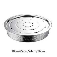 Vassoio da tè Vassoio da portata Vassoio rotondo in acciaio inox Vassoio per la