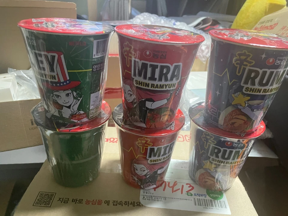 NONGSHIM K-POP Demon Hunters Shin Ramyun Cup Noodles 65g × 3 Pack - Limited Version