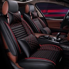 For 2015-2020 Acura Tlx Car Seat Cover Full Set Cushion 5-seat Black Red For 2015-2020 Acura Tlx Car Seat Cover Full Set Cushion 5-seat Black Red