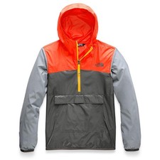 THE NORTH FACE Boys Fanorak Windbreaker Jacket - Graphite  Orange- Boys Size XL