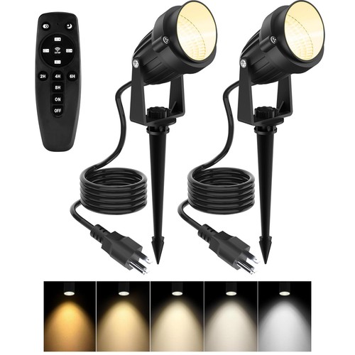 LED Spotlight Outdoor - White 2700K-6500K Stepless Adjustable LED Spot Lights...