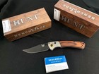 Benchmade 15085 Black Blade Brown Handle Wood Classic New Folding Knife CPM-S30V