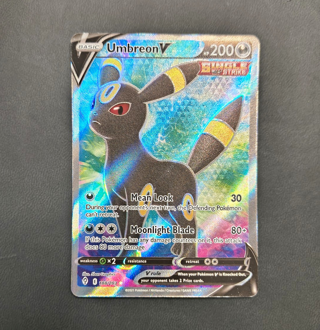 Pokemon TCG Umbreon V Full Art Ultra Rare 188/203 Evolving Skies Holo ENG HP200