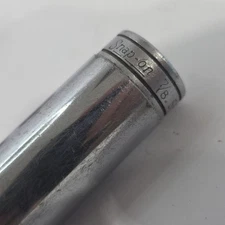 Snap On Tools SFS281 3/8 Dr 6Pt SAE 7/8 Flank Dr Deep Chrome Socket USA Vintage!