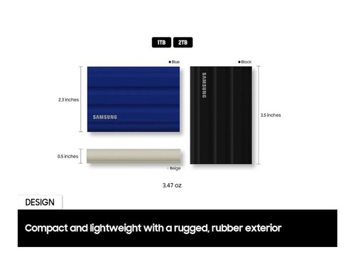 Samsung T7 Shield SSD 2TB externer Speicher (MU-PE2T0S/AM), schwarz - Bild 3 von 9