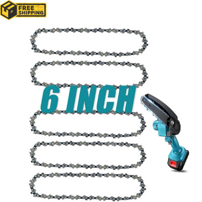 6 Inch Chainsaw Chain, 5 Pieces Replacement Chains for All 6-Inch Cordless Elect