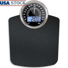 2-in-1 Analog Digital Weighing Scale Thick Glass Extra Large Display 400lbs New